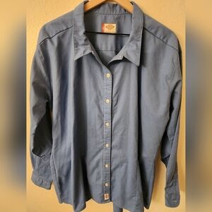 Dickies Mens Blue 2XL Button-down Shirt